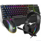 HAVIT Mechanical Keyboard Mouse Headset Kit, Blue Switch Keyboards,Gaming Mouse & RGB Headphones 