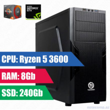 Oyun komputeri Thermaltake RYZEN 5 3600-8GB,240SSD+1TB HDD-GTX 1650 4 GB